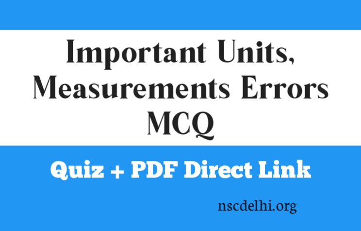 Units, measurements error mcq